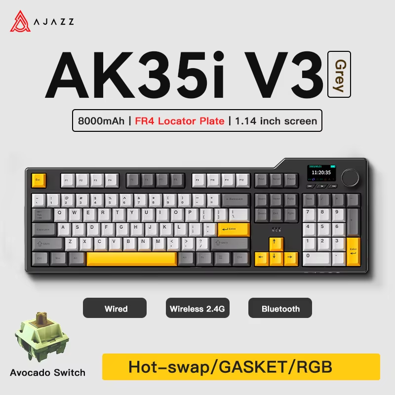 Gaming Keyboard Tkl - لوحة مفاتيح الألعاب Ajazz AK35I V3