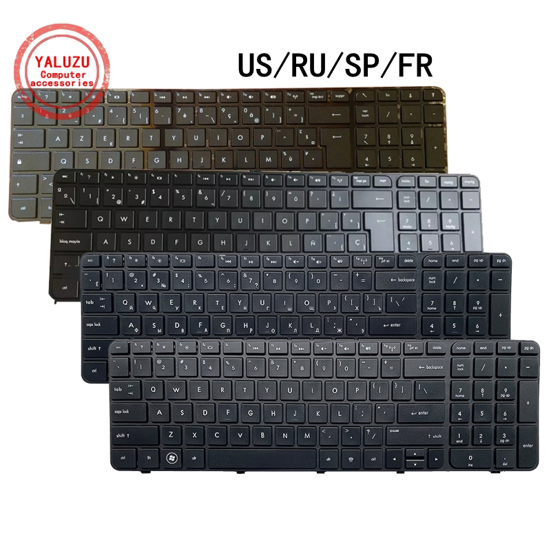 Gaming Keyboard Hp - الولايات المتحدة/RU/SP/FR الإنجليزية/الروسية/إسبانيا/الفرنسية لوحة مفاتيح الكمبيوتر