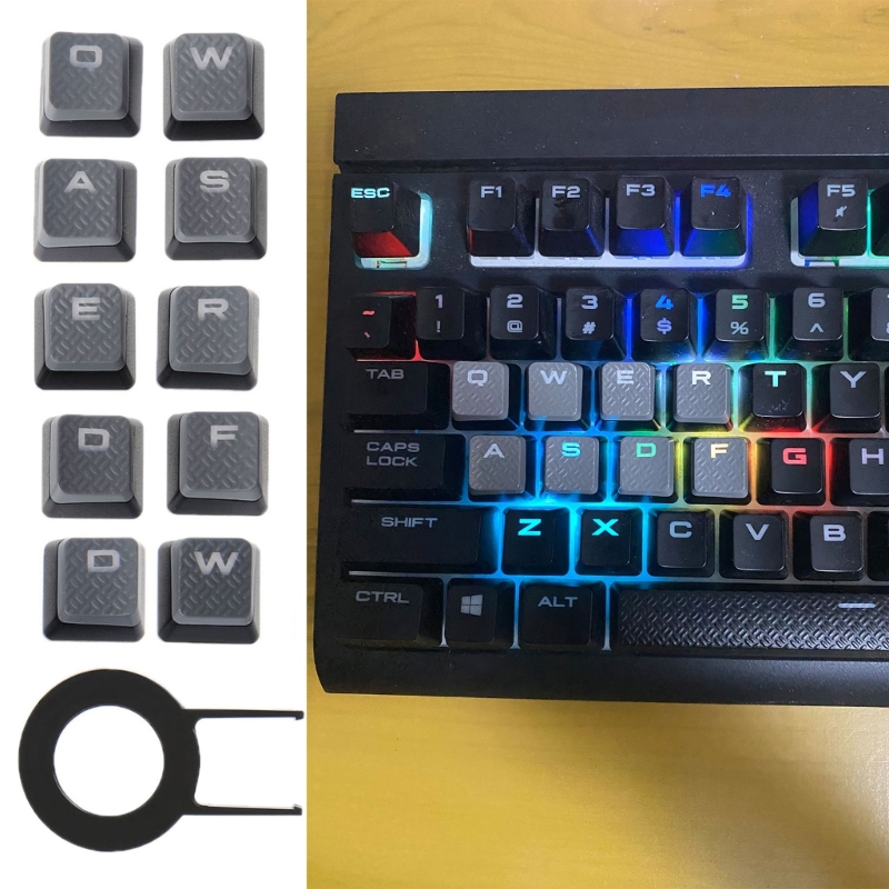 Gaming Keyboard Corsair - 10 مفاتيح بإضاءة خلفية أغطية مفاتيح