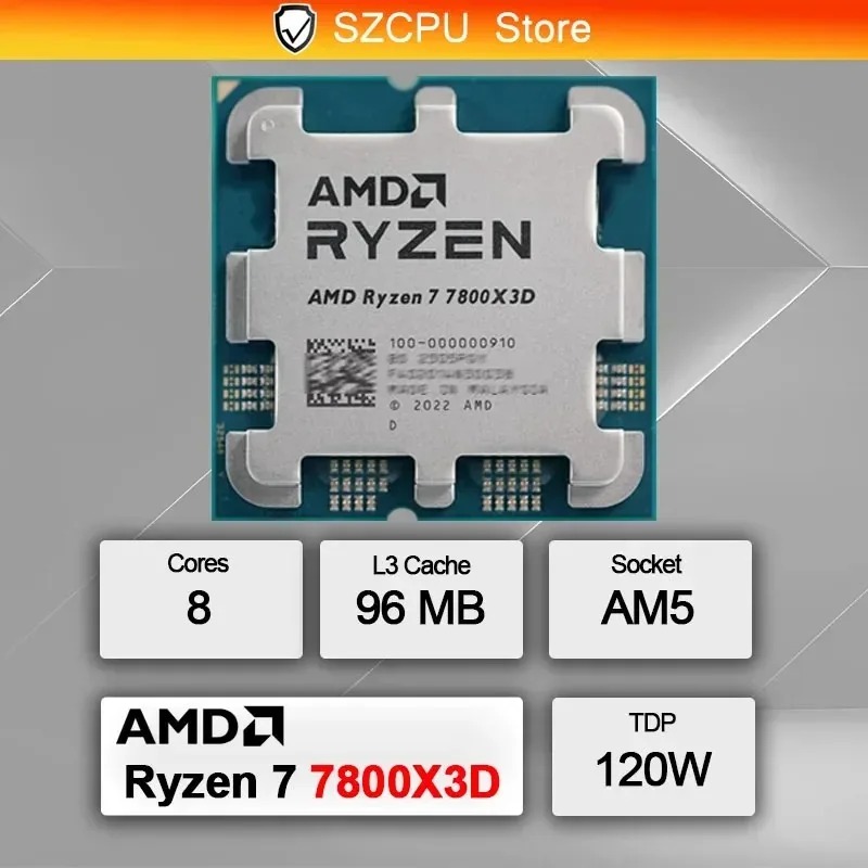 معالج AMD R7 7800X3D، 8 نوى و1 - مراجعة Amd Cpu Ryzen 7 وسعره