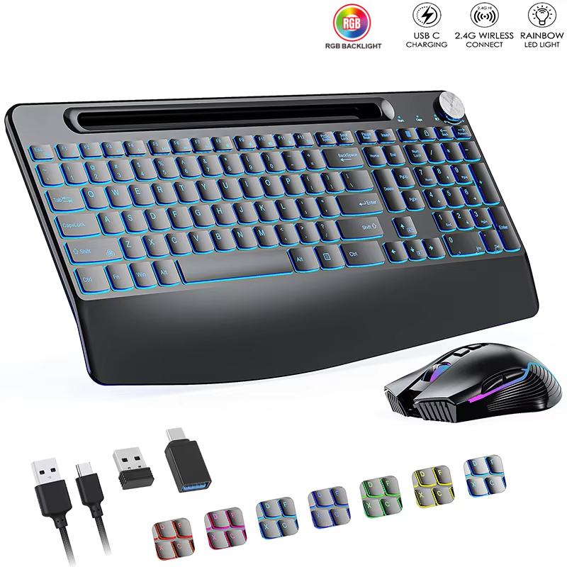 مجموعة ماوس لوحة مفاتيح لاسلكي - مراجعة Gaming Keyboard Type C وسعره