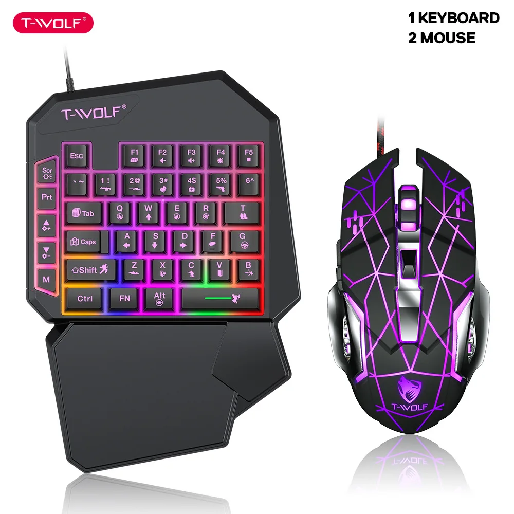 طقم لوحة مفاتيح بيد واحدة ، لع - مراجعة Gaming Keyboard Hand وسعره