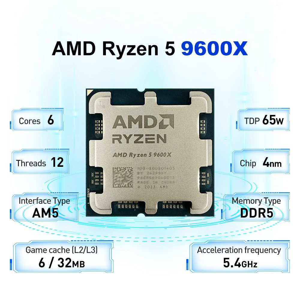 معالج الألعاب AMD Ryzen 5 9600 - مراجعة Amd Cpu Ryzen 9 وسعره