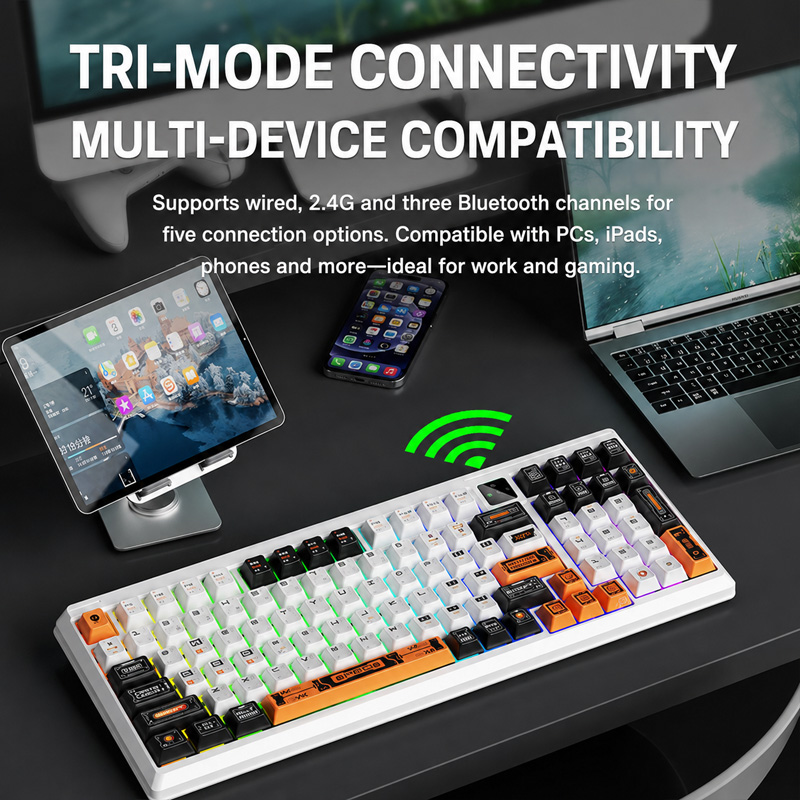 لوحة مفاتيح ميكانيكية لاسلكية  - مراجعة Gaming Keyboard No Noise وسعره