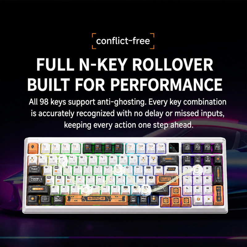 لوحة مفاتيح ميكانيكية لاسلكية  - مراجعة Gaming Keyboard No Noise وسعره