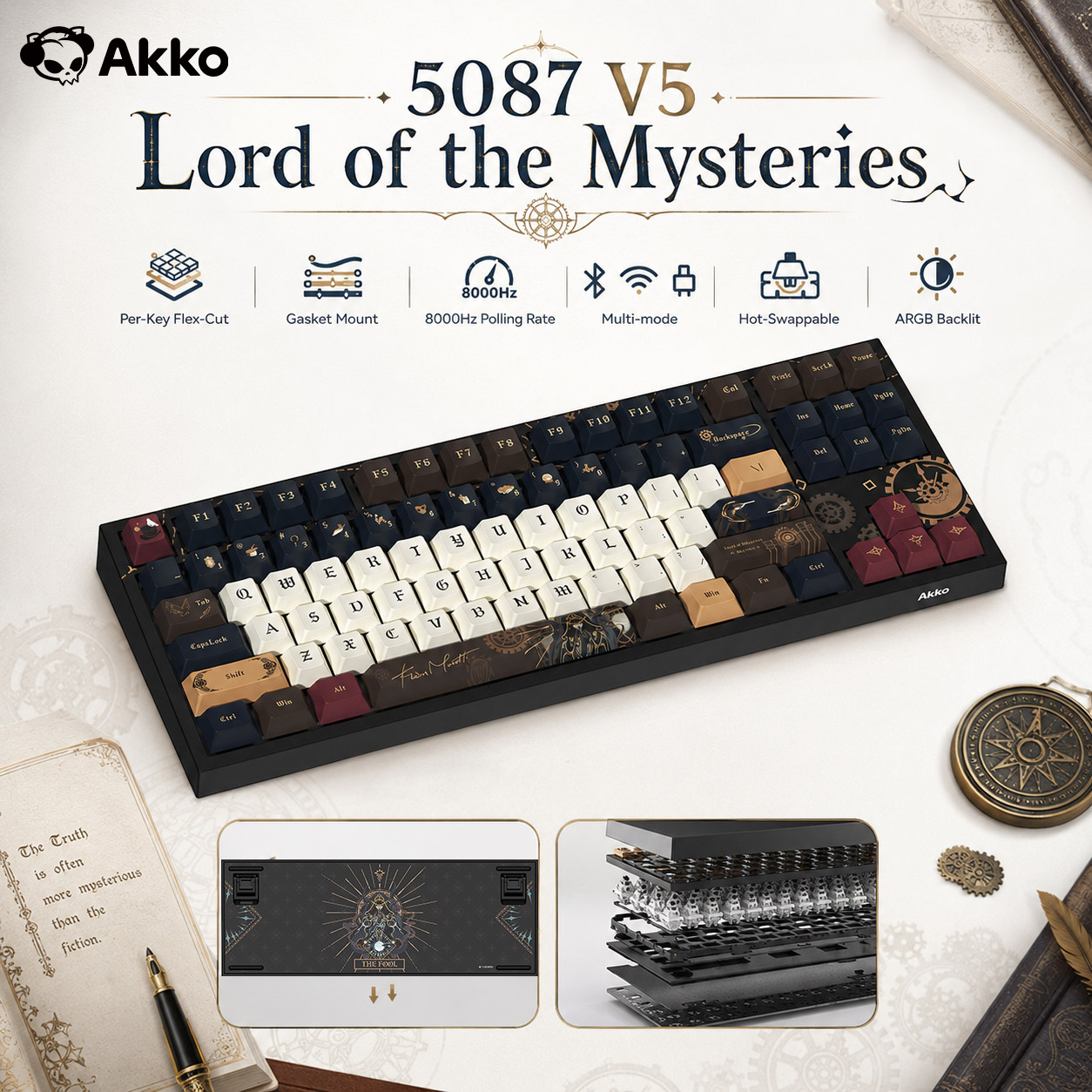 لوحة مفاتيح ميكانيكية لاسلكية  - مراجعة Gaming Keyboard Tkl وسعره