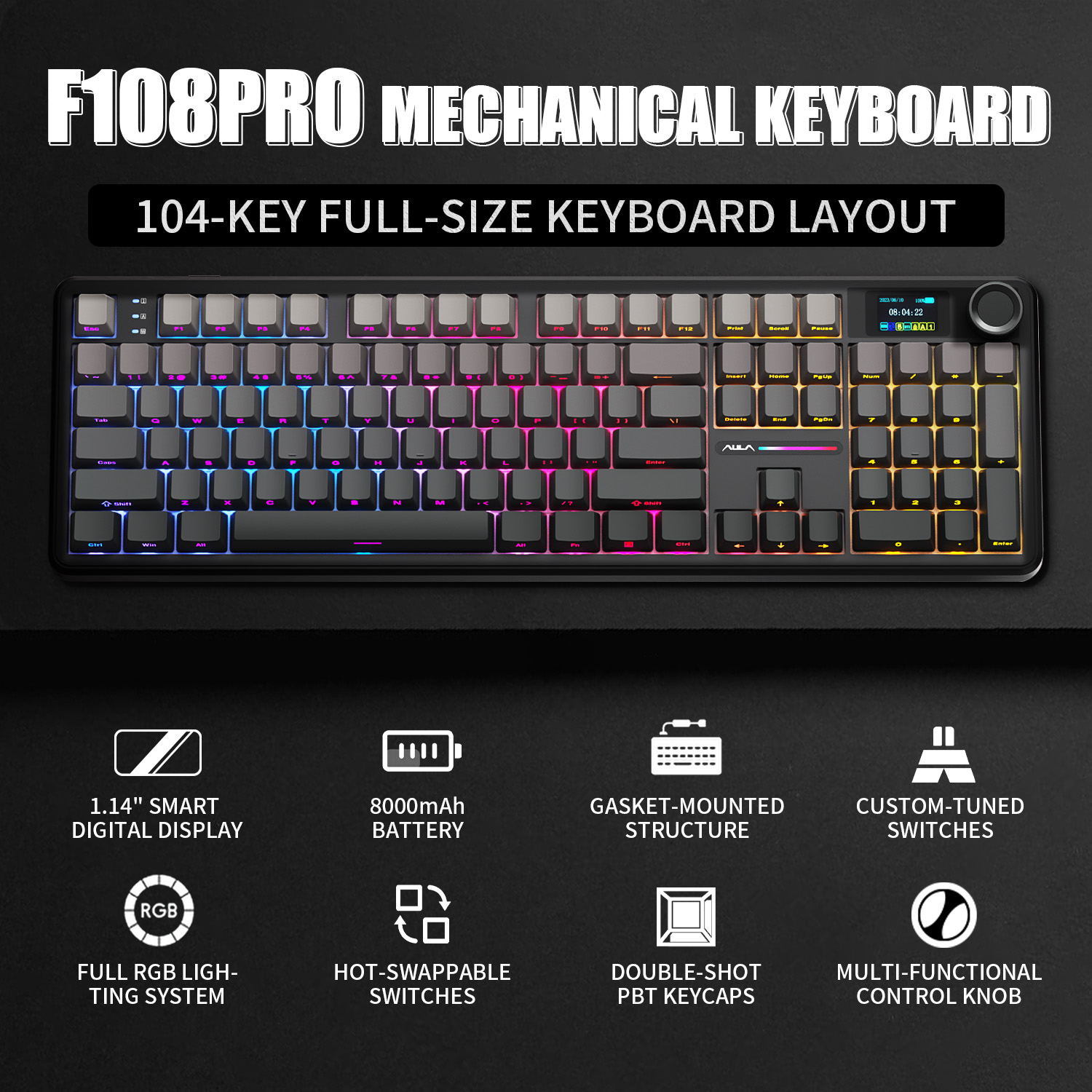 لوحة مفاتيح ميكانيكية AULA F10 - مراجعة Gaming Keyboard Corsair وسعره