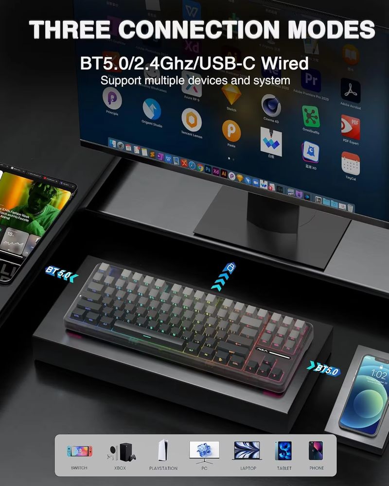 لوحة مفاتيح ألعاب ميكانيكية لا - مراجعة Gaming Keyboard Tkl وسعره